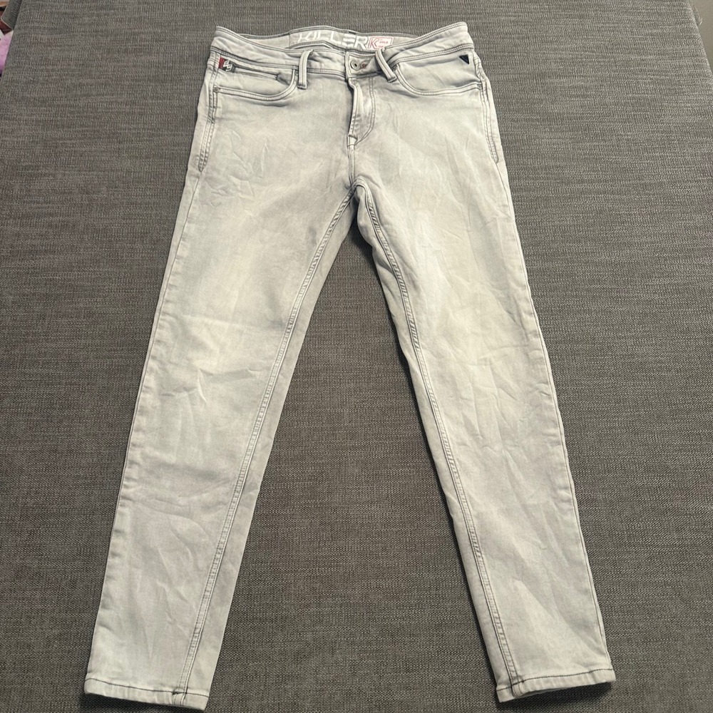 Killer Jeans One89 Mens 32 Grey Ankle Fit Light Wash Denim Pants